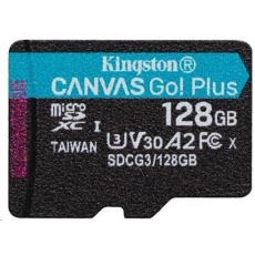 Kingston MicroSDXC karta 128GB Canvas Go! Plus, R:170/W:90MB/s, Class 10, UHS-I, U3, V30, A2 Kingston MicroSDXC karta 128GB Canvas Go! Plus, R:170/W:90MB/s, Class 10, UHS-I, U3, V30, A2