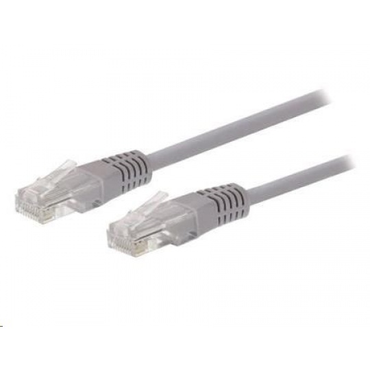 C-TECH kabel patchcord Cat5e, UTP, šedý, 30m