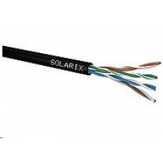 Instalační kabel Solarix venkovní UTP, Cat5E, drát, PE, box 305m SXKD-5E-UTP-PE Instalační kabel Solarix venkovní UTP, Cat5E, drát, PE, box 305m SXKD-5E-UTP-PE