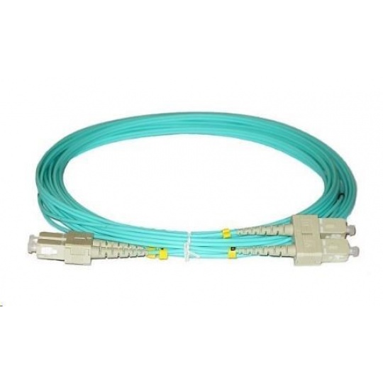 Duplexní patch kabel MM 50/125, OM3, SC-SC, LS0H, 1m