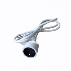 Solight prodlužovací kabel - spojka, 1 zásuvka, bílá, 2m Solight prodlužovací kabel - spojka, 1 zásuvka, bílá, 2m