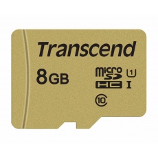 TRANSCEND MicroSDHC karta 8GB 500S, UHS-I U1 + adaptér TRANSCEND MicroSDHC karta 8GB 500S, UHS-I U1 + adaptér