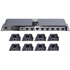 PremiumCord HDMI 1-8 splitter+extender po CAT6/6a/7, FULL HD, 3D PremiumCord HDMI 1-8 splitter+extender po CAT6/6a/7, FULL HD, 3D
