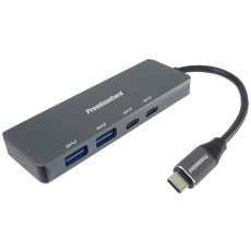 PREMIUMCORD Hub USB-C na 2x USB 3.2 Typ-C +2x USB 3.2, 5G SuperSpeed, Aluminum PREMIUMCORD Hub USB-C na 2x USB 3.2 Typ-C +2x USB 3.2, 5G SuperSpeed, Aluminum