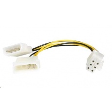 PREMIUMCORD Redukce napájecí 5,25" Molex - 6pin pro PCI-E grafické karty PREMIUMCORD Redukce napájecí 5,25" Molex - 6pin pro PCI-E grafické karty