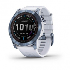 Garmin fenix 7X PRO Sapphire Solar, Titan Blue/ White Silicone Band Garmin fenix 7X PRO Sapphire Solar, Titan Blue/ White Silicone Band