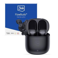 3mk bezdrátová stereo sluchátka FlowBuds, nabíjecí pouzdro, černá 3mk bezdrátová stereo sluchátka FlowBuds, nabíjecí pouzdro, černá