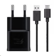 Samsung síťová nabíječka EP-TA200EBE + EP-DG970BBE, USB-C, 15 W, černá - bulk Samsung síťová nabíječka EP-TA200EBE + EP-DG970BBE, USB-C, 15 W, černá - bulk