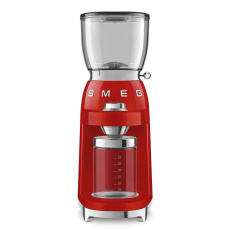 Smeg CGF11RDEU mlýnek na kávu, 150 W, nastavitelná hrubost, nerezový mlýnek, nádoba z tritanu, červený Smeg CGF11RDEU mlýnek na kávu, 150 W, nastavitelná hrubost, nerezový mlýnek, nádoba z tritanu, červený