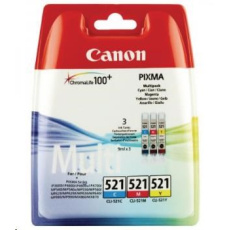 Canon CARTRIDGE CLI-521 C/M/Y MULTI-PACK pro Pixma iP 3600, iP4600, iP4700, MP540, MP550,560, MP620,630,640 (470 str.) Canon CARTRIDGE CLI-521 C/M/Y MULTI-PACK pro Pixma iP 3600, iP4600, iP4700, MP540, MP550,560, MP620,630,640 (470 str.)