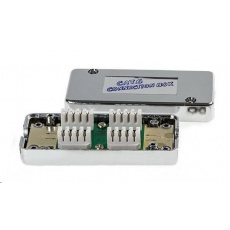 Spojovací box STP Cat6 narážecí, stříbrná Spojovací box STP Cat6 narážecí, stříbrná