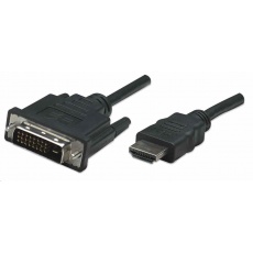 Manhattan kabel HDMI na DVI-D, Dual Link, 1m, černá Manhattan kabel HDMI na DVI-D, Dual Link, 1m, černá