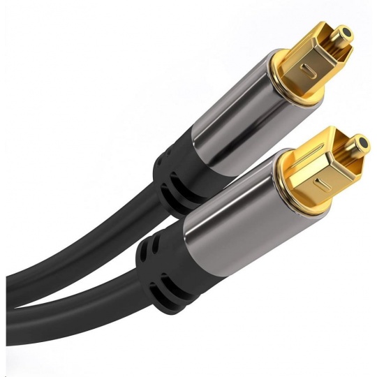 PremiumCord Kabel Toslink M/M, 6mm, 1,5m, černá