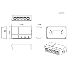 Dahua PFS3005-5GT-L-V2, 5-Port Desktop Gigabit Ethernet Switch Dahua PFS3005-5GT-L-V2, 5-Port Desktop Gigabit Ethernet Switch