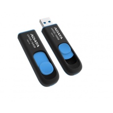 ADATA Flash Disk 64GB UV128, USB 3.1 Dash Drive (R:90/W:40 MB/s) černá/modrá ADATA Flash Disk 64GB UV128, USB 3.1 Dash Drive (R:90/W:40 MB/s) černá/modrá