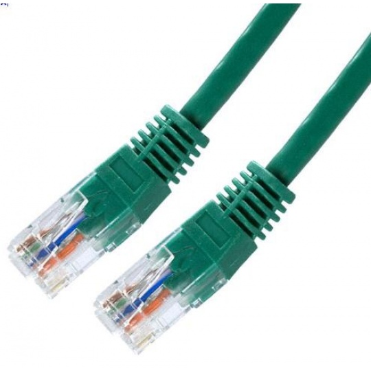 Patch kabel Cat5E, UTP - 5m, zelený
