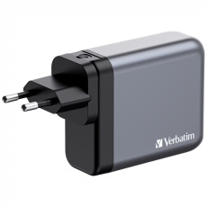 VERBATIM GaN Nabíječka do sítě GNC-140, 140W, 3x USB-C, 1x USB VERBATIM GaN Nabíječka do sítě GNC-140, 140W, 3x USB-C, 1x USB