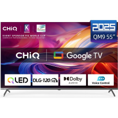 CHiQ U55QM9V TV 55", UHD, QLED, Google TV 5.0, DLG 120 Hz, MEMC CHiQ U55QM9V TV 55", UHD, QLED, Google TV 5.0, DLG 120 Hz, MEMC