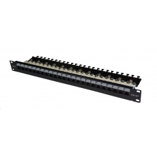19" Patch panel LEXI-Net EXCLUSIVE 24port, UTP, 50µm, Cat6, duální svorkovnice, černý 19" Patch panel LEXI-Net EXCLUSIVE 24port, UTP, 50µm, Cat6, duální svorkovnice, černý