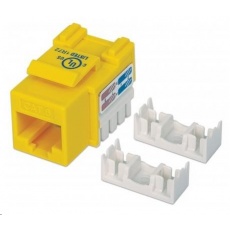 Intellinet Cat6 Keystone Jack, UTP, Yellow, Punch-down Intellinet Cat6 Keystone Jack, UTP, Yellow, Punch-down