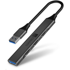CONNECT IT USB-A hub, (1xUSB-A 3.0, 3xUSB-A 2.0), externí, antracitová CONNECT IT USB-A hub, (1xUSB-A 3.0, 3xUSB-A 2.0), externí, antracitová