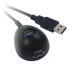 PREMIUMCORD Stolní držák USB zařízení, 2xUSB, černá