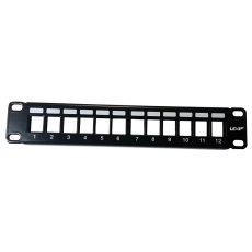 10" modulární stíněný patch panel LEXI-Net 12port, černý 10" modulární stíněný patch panel LEXI-Net 12port, černý