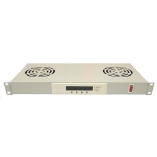 LEXI-Net 19" ventilační jednotka 1U, 2 ventilátory, LCD, digitální termostat, hloubka 200mm, šedá LEXI-Net 19" ventilační jednotka 1U, 2 ventilátory, LCD, digitální termostat, hloubka 200mm, šedá