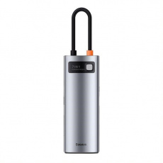 Baseus Metal Gleam Series 7v1 HUB Type-C (USB-C PD 100W, USB-C, 2* USB 3.0, HDMI, SD TF port) šedá Baseus Metal Gleam Series 7v1 HUB Type-C (USB-C PD 100W, USB-C, 2* USB 3.0, HDMI, SD TF port) šedá