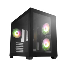 Fortron skříň Midi Tower CMT380B, průhledná bočnice, ATX, 3x RGB větrák, černá Fortron skříň Midi Tower CMT380B, průhledná bočnice, ATX, 3x RGB větrák, černá