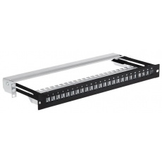 19" modulární stíněný patch panel LEXI-Net 24port, černý, výsuvný 19" modulární stíněný patch panel LEXI-Net 24port, černý, výsuvný