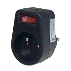 Konnoc DX-FZBK-01/01A rozbočka 1x zásuvka s vypínačem černá Konnoc DX-FZBK-01/01A rozbočka 1x zásuvka s vypínačem černá