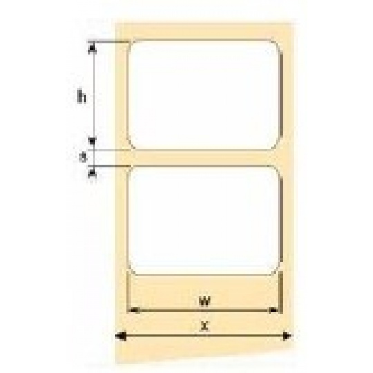 OEM samolepící etikety 50mm x 30mm, bílý papír, cena za 1500 ks