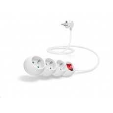 CONNECT IT prodlužovací kabel 230 V, 3 zásuvky, 1,5 m, s vypínačem (bílý) CONNECT IT prodlužovací kabel 230 V, 3 zásuvky, 1,5 m, s vypínačem (bílý)