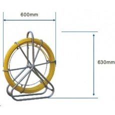 Protahovací pero sklolaminátové ve stojanu, délka 100m, průměr 6mm Protahovací pero sklolaminátové ve stojanu, délka 100m, průměr 6mm