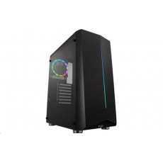 Fortron skříň Midi Tower CMT151 Black, průhledná bočnice, 1 x A. RGB LED 120 mm ventilátor Fortron skříň Midi Tower CMT151 Black, průhledná bočnice, 1 x A. RGB LED 120 mm ventilátor