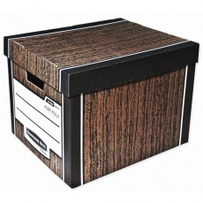 Archivační kontejner Fellowes Bankers Box Woodgrain hnědá (2ks) Archivační kontejner Fellowes Bankers Box Woodgrain hnědá (2ks)