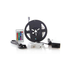 Solight LED světelný pás, RGB, 3m, sada s 12V adaptérem a dálk. ovladačem, 7,2W/m, IP20 Solight LED světelný pás, RGB, 3m, sada s 12V adaptérem a dálk. ovladačem, 7,2W/m, IP20