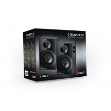 C-TECH repro SPK-14, 2.0, dřevěné, černé C-TECH repro SPK-14, 2.0, dřevěné, černé