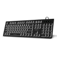 EVOLVEO Klávesnice K1010, Tichá, Drátová USB, Podsvícení, CZ+SK, Černá