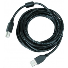GEMBIRD Kabel USB 2.0 A-B propojovací 4,5m Premium (černý, ferit, zlacené kontakty) GEMBIRD Kabel USB 2.0 A-B propojovací 4,5m Premium (černý, ferit, zlacené kontakty)