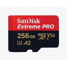 SanDisk micro SDXC karta 256GB Extreme PRO (200 MB/s Class 10, UHS-I U3 V30) + adaptér SanDisk micro SDXC karta 256GB Extreme PRO (200 MB/s Class 10, UHS-I U3 V30) + adaptér