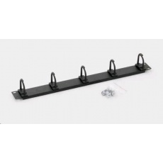 TRITON 19" vyvazovací panel 1U 5x plastová úchytka, černý TRITON 19" vyvazovací panel 1U 5x plastová úchytka, černý