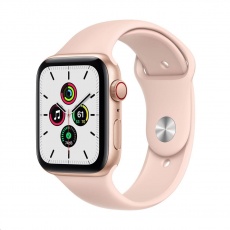 Apple Watch SE GPS + Cellular, 44mm Gold Alum. Case + Pink Sand Sport Band - Regular Apple Watch SE GPS + Cellular, 44mm Gold Alum. Case + Pink Sand Sport Band - Regular