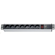 19" rozvodný panel XtendLan 7x230V, ČSN, vypínač, indikátor napětí, přepěťová ochrana, proudová ochrana kabel 1,8m, 1,5U 19" rozvodný panel XtendLan 7x230V, ČSN, vypínač, indikátor napětí, přepěťová ochrana, proudová ochrana kabel 1,8m, 1,5U