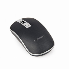 GEMBIRD myš MUSW-4B-06, černo-stříbrná, bezdrátová, USB nano receiver GEMBIRD myš MUSW-4B-06, černo-stříbrná, bezdrátová, USB nano receiver