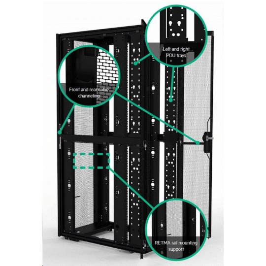 HPE 42U 800mmx1075mm G2 Enterprise Pallet Rack (Side panels and baying kit to be purchased separately)