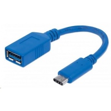 MANHATTAN Kabel USB 2.0 A - USB 3.1 C (F/M), modrý MANHATTAN Kabel USB 2.0 A - USB 3.1 C (F/M), modrý