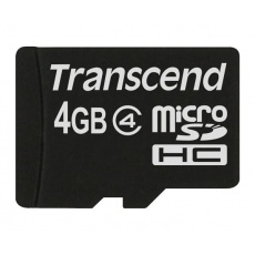 TRANSCEND MicroSDHC karta 4GB Class 4, bez adaptéru TRANSCEND MicroSDHC karta 4GB Class 4, bez adaptéru