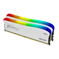 DIMM DDR4 16GB 3600MT/s CL17 (Kit of 2) KINGSTON FURY Beast White RGB SE DIMM DDR4 16GB 3600MT/s CL17 (Kit of 2) KINGSTON FURY Beast White RGB SE